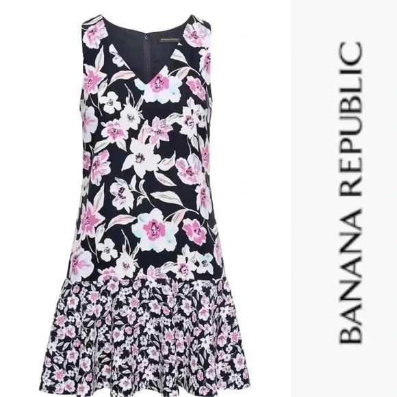 Banana Republic Drop-Hem  Shift Dress sz 14 - Picture 4 of 5